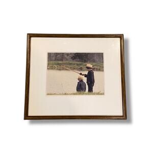 Signed Bill Coleman Matted Framed Small Fry Amish Photo #176